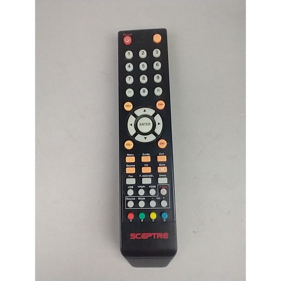 Sceptre Other - Sceptre TV Remote Control Replacement Black with Menu Guide Source Buttons
